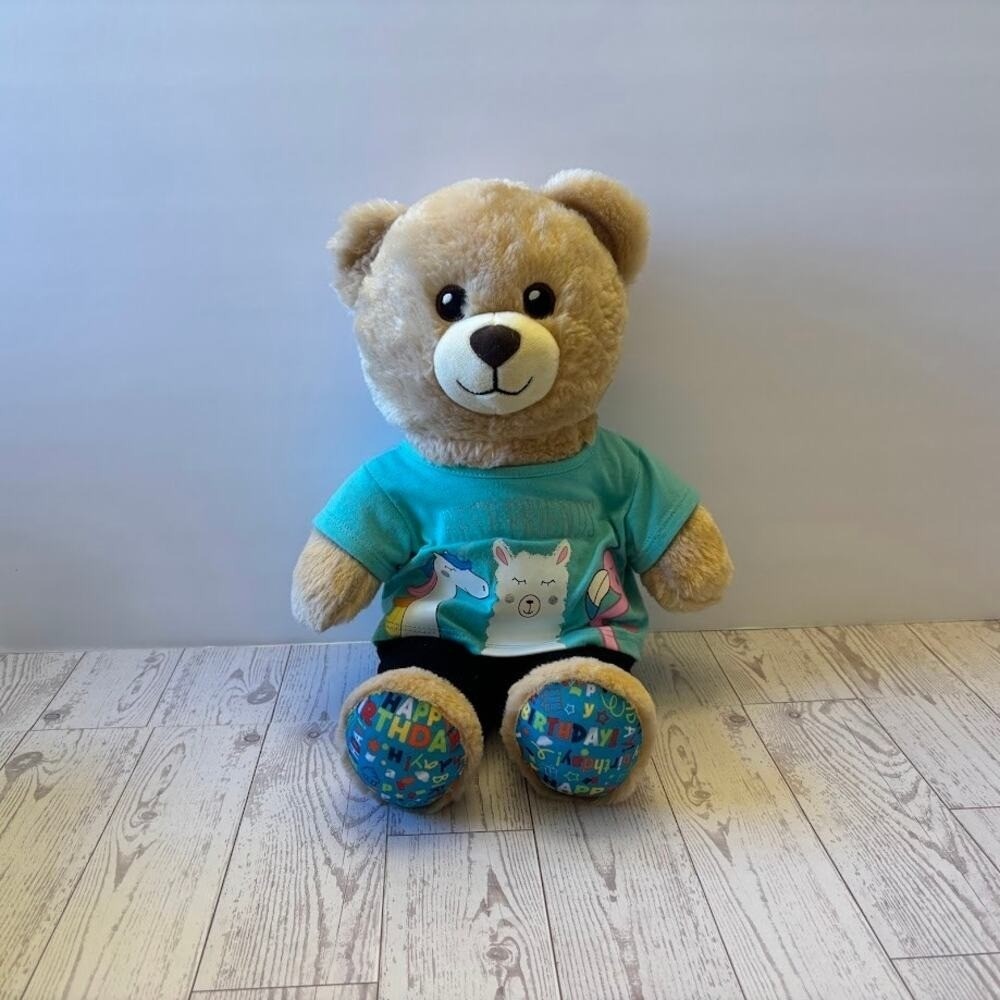Build-A-Bear Happy Birthday Teddy – "Best Friends" Shirt – Plush Stuffed Animal